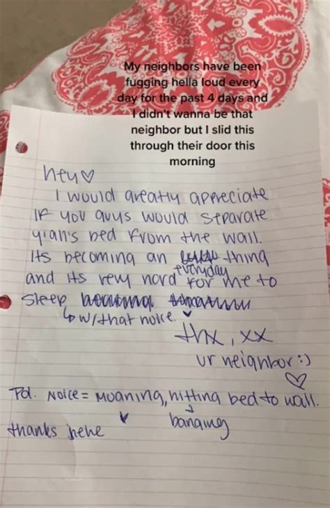 Woman Gets Awesome Reply To Note To Neighbour About Loud Sex Au — Australias Leading