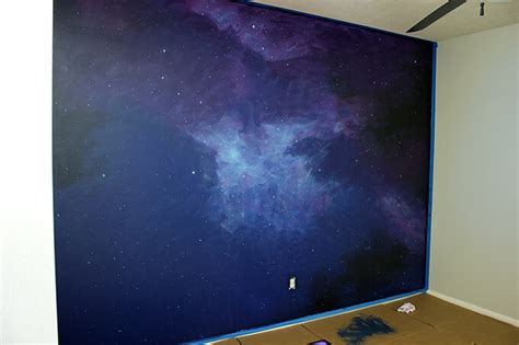 How To Paint A Galaxy Wall Mural Gray House Studio
