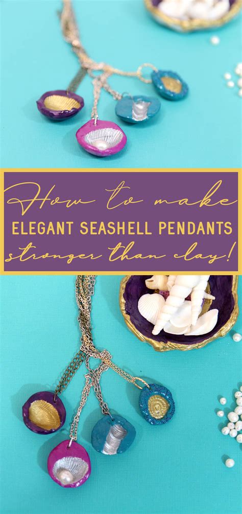 Seashell Pendants How To Make A Seashell Imprint Necklace