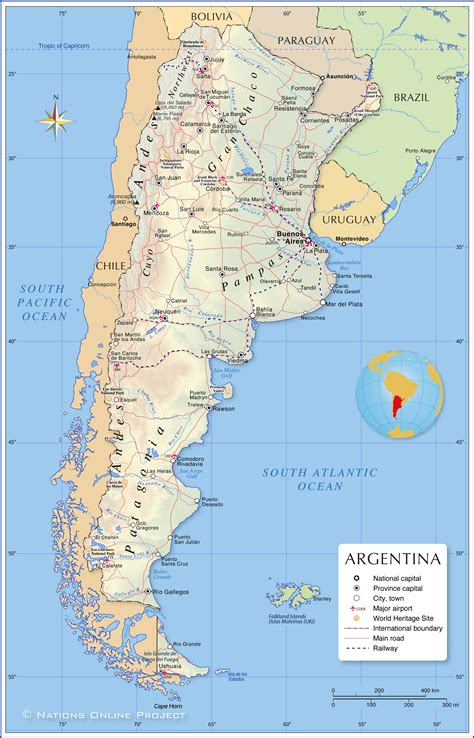 Political Map Of Argentina Nations Online Project