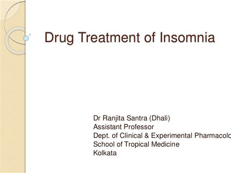 My Pptdrug Treatment Of Insomnia