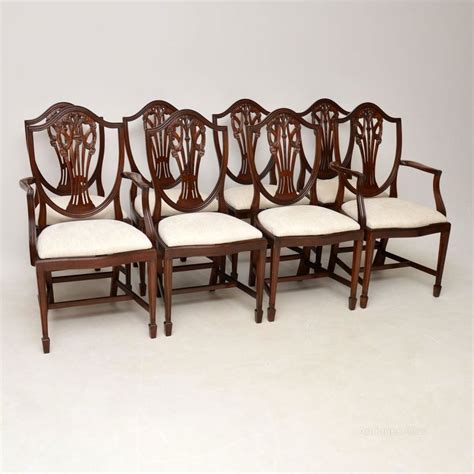 8 Antique Georgian Style Mahogany Dining Chairs Antiques Atlas