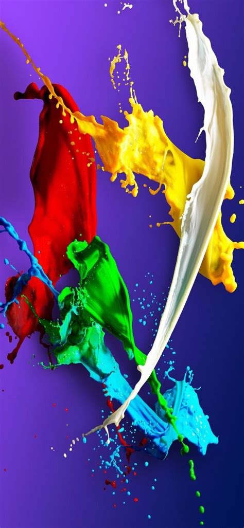 Обои на телефон | wallpapers | фоны | заставки. Colourful Wallpaper 002 - optimised for iPhone X | Paint splash background, Galaxy phone ...