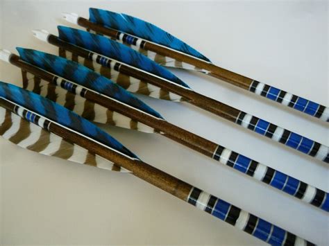 Port Orford Cedar Wooden Archery Arrows Custom Made Hand Crested Etsy Uk