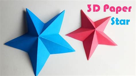How To Make A 3d Paper Star Easy Origami Stars For Beginners Making