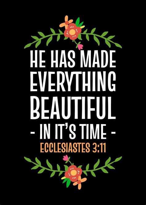 Bible Ecclesiastes 3 11 Poster Picture Metal Print Paint By