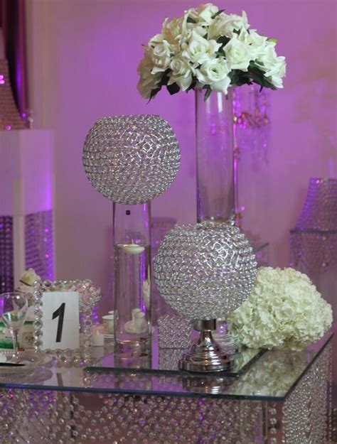 15cm Wedding Crystal Ball Centerpiece Tea Light Holder Crystal Table