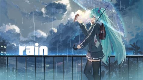 Raining Anime Wallpapers Top Free Raining Anime Backgrounds Wallpaperaccess