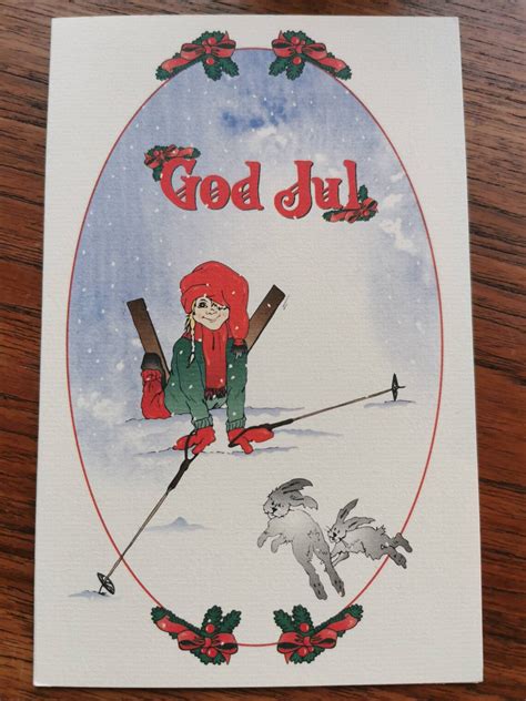 Vintage Norwegian Christmas Card Etsy