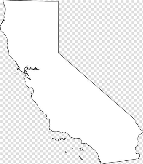 California Republic Blank Map California Outline Transparent