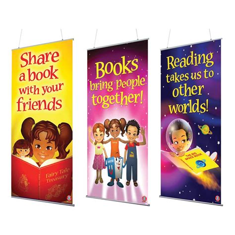 Reading Banners Set 2 720mm X 1440mm And Hanging