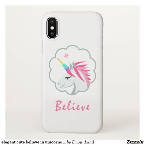 Elegant Cute Believe In Unicorns Emoji Iphone X Case Unicorn Iphone