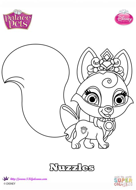 Palace Pets Nuzzles Coloring Page Free Printable Coloring Pages
