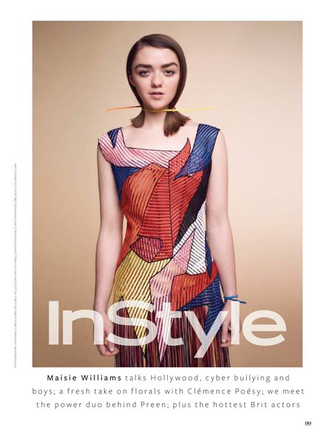 Maisie Williams Instyle Magazine Uk April 2016 Issue • Celebmafia