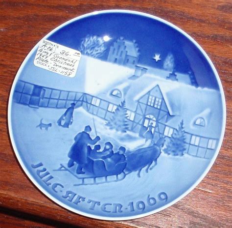 1969 Bg Bing Grondahl Porcelain Plate Arrival Of Christmas Etsy