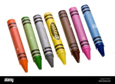Multicolored Crayons Black Background Hi Res Stock Photography And
