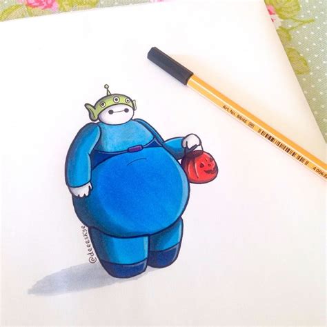 Big Hero 6 S Baymax Reimagined As Every Disney Character Is The Cutest Thing Disney Doodles
