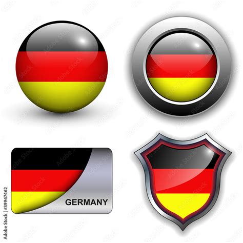 German Flag Icons Stock Vector Adobe Stock