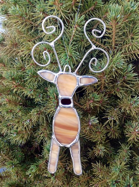 My Version Of A Pinterest Inspired Rudolph The Raindeer Stained Glass