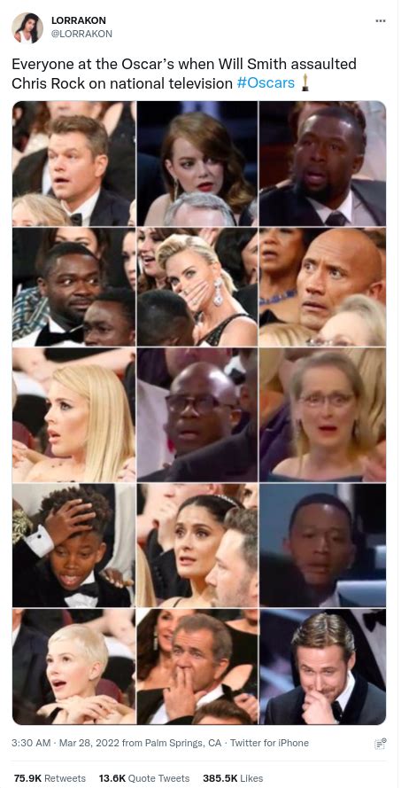 Debunked These Are Not Celebrity Reactions To Will Smith Slapping Chris Rock At The Oscars