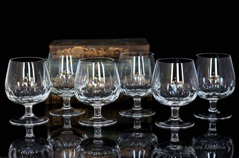 6x Crystal Cognac Glasses Brandy Snifters Etsy Brandy Cognac Crystal Champagne Glasses