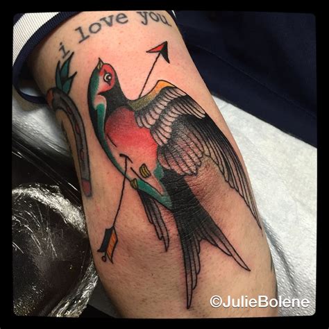 Traditional Sparrow Tattoo By Julie Bolene Sparrow Tattoo Tattoos