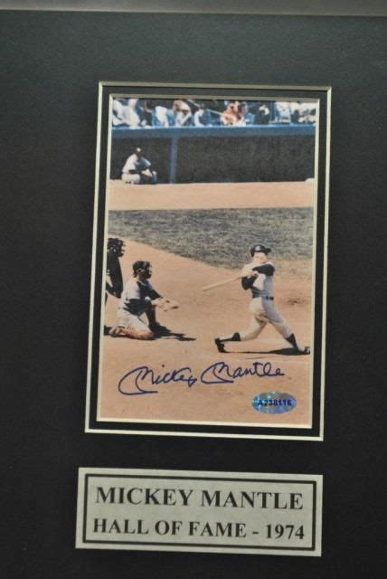 Autographed Mickey Mantle Hall Of Fame 1974