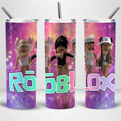 Roblox Girl Tumbler 20oz Skinny Tumbler Wrap Designs Template Etsy