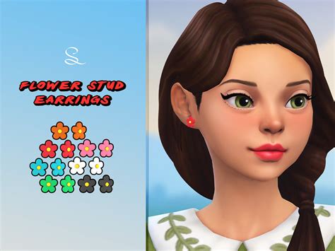 Flower Stud Earrings The Sims 4 Catalog