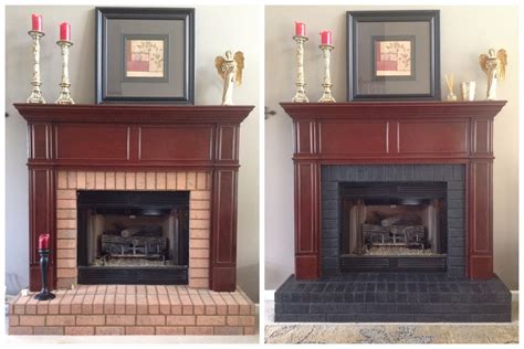 Concrete Stain Brick Fireplace Makeover My Not So Cute Pink Brick