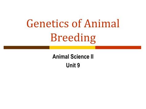 Ppt Genetics Of Animal Breeding Powerpoint Presentation Free