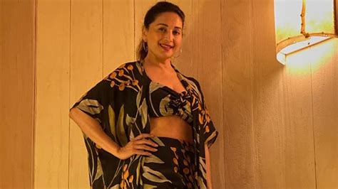 Madhuri Dixit Nene Picked A Sexy Floral Bralette Palazzos Set For Her Romantic Date Night