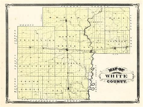 1876 White County Indiana United States Giclee Print
