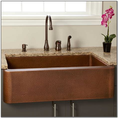 Antique Hammered Copper Farmhouse Sink Sink And Faucets Home Decorating Ideas A Lqvz