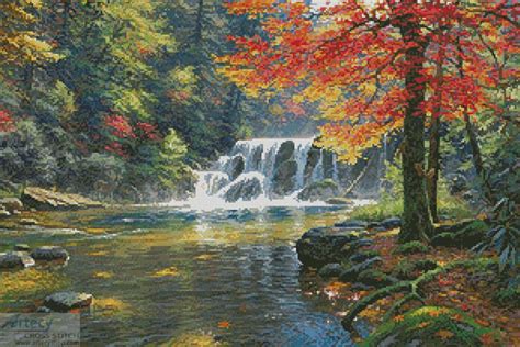 Larger projects may require even more blank fabric for framing, and you should check the pattern instructions for more info. Artecy Cross Stitch. Tranquil Falls Cross Stitch Pattern ...