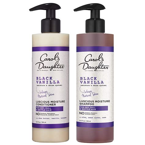 Carols Daughter Black Vanilla Curly Hair Sulfate Free Shampoo And Conditioner T