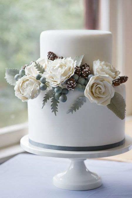 41 Adorable Winter Wedding Cake Ideas