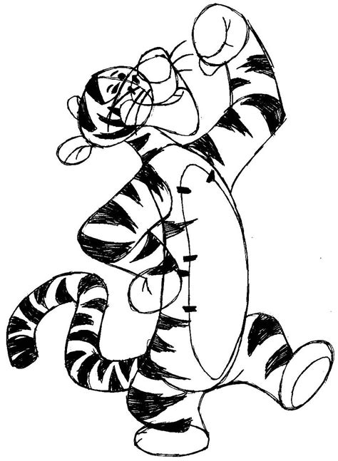 How To Draw Tigger From Winnie The Pooh With Easy Steps How To Draw Dat