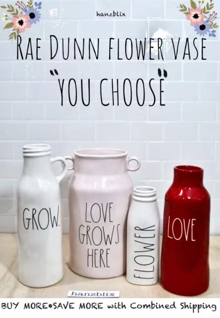 Rae Dunn Vase You Choose Flower Vase Hold Flowers Farm Fresh Stems