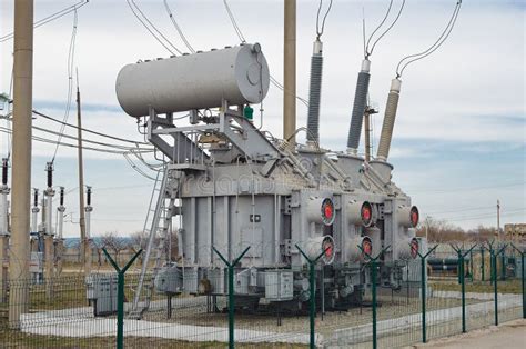 The Electric Current Transformer On The Substation Stock Photo Image