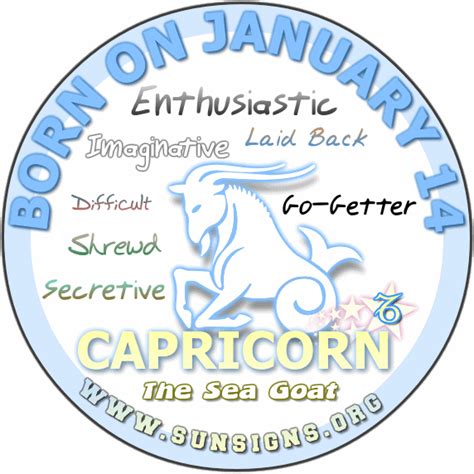 The above is the western zodiac, you would also be falcon in the amerind earth magic zodiac. January 14 Zodiac Birthday Horoscope Personality ...