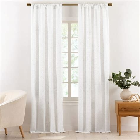 Gap Home Multi Nep Organic Cotton Light Filtering Window Curtain Pair