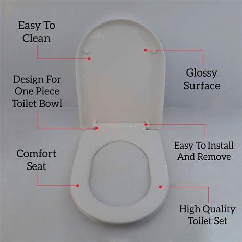 Heavy Duty Soft Close D Shape Toilet Seat Cover 2098 For One Piece