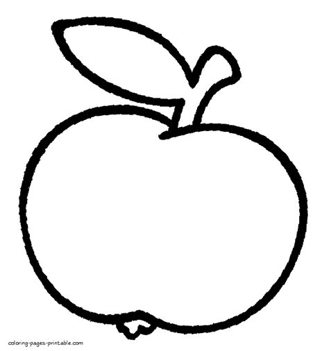 Coloring pages for toddlers, preschool and kindergarten. Kindergarten fruits coloring pages - Apple || COLORING ...