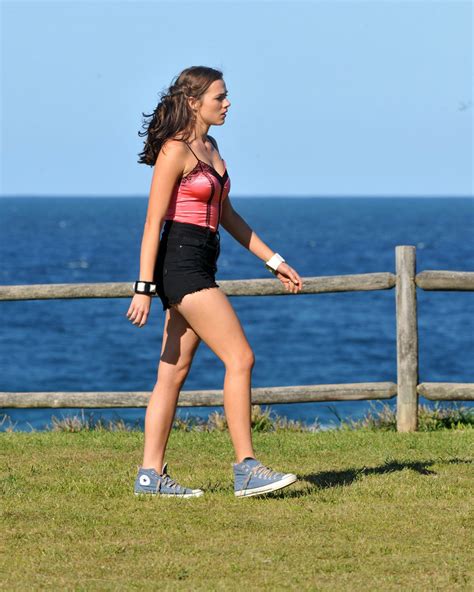 Demi Harman On The Set Of Home And Away At Palm Beach In Sydney