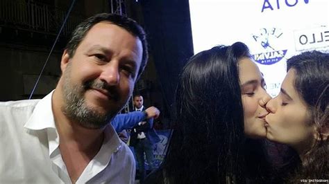 Women Photobomb Antigay Italian Politician With Same Sex Kiss