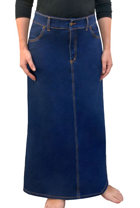 Classic Maxi A Line Denim Skirt For Women