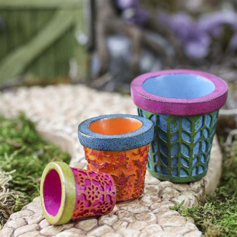 Miniature Colorful Flower Pots Whats New Craft Supplies