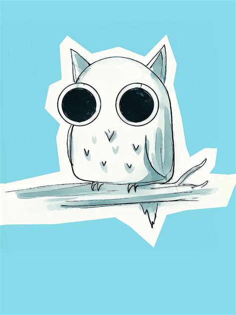 Cute Owl Drawing Digital Art By Jaime Enriquez Fine Art America