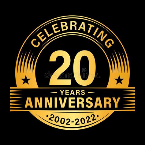 20 Years Anniversary Celebration Design Template 20th Logo Vector